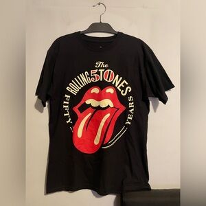 Rolling Stones 50th Anniversary Tour Black Graphic T-Shirt